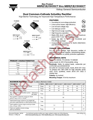 MBR15H60CT-E3/45 datasheet  